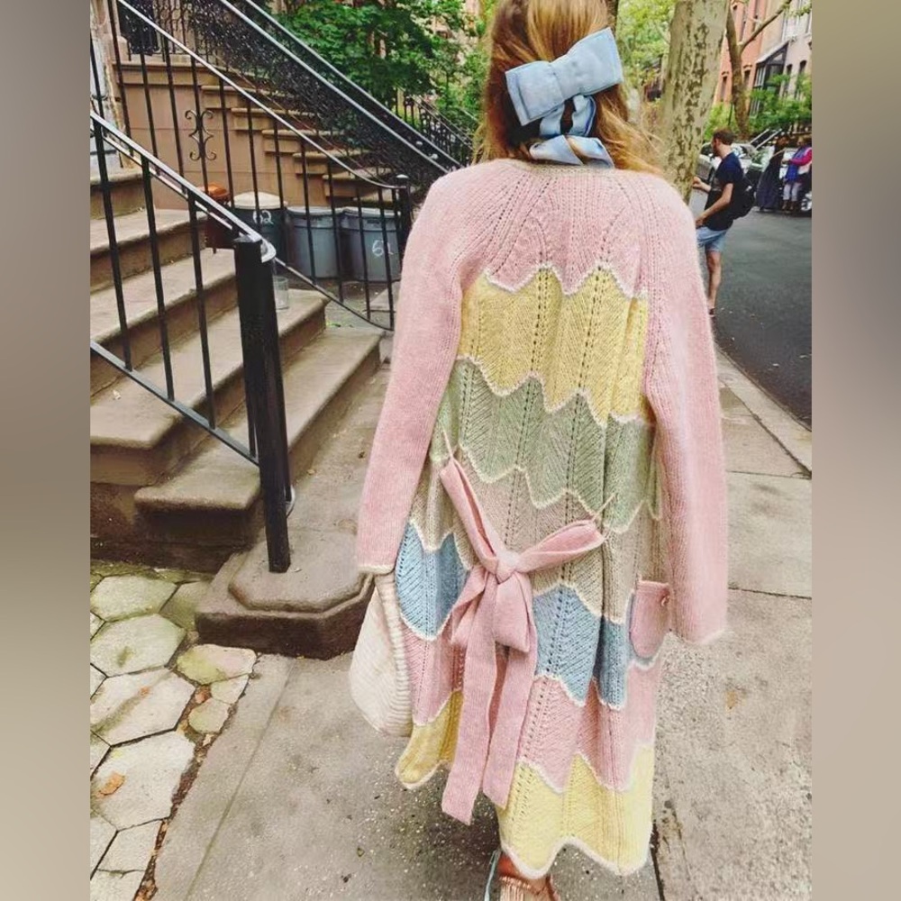 NWT LoveShackFancy Dallas Duster Cardigan
Sweater in Rainbow